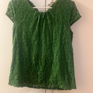 Green Lace Women Top
